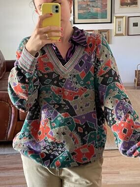 Missoni Sport Vintage 80s V Neck Sweater